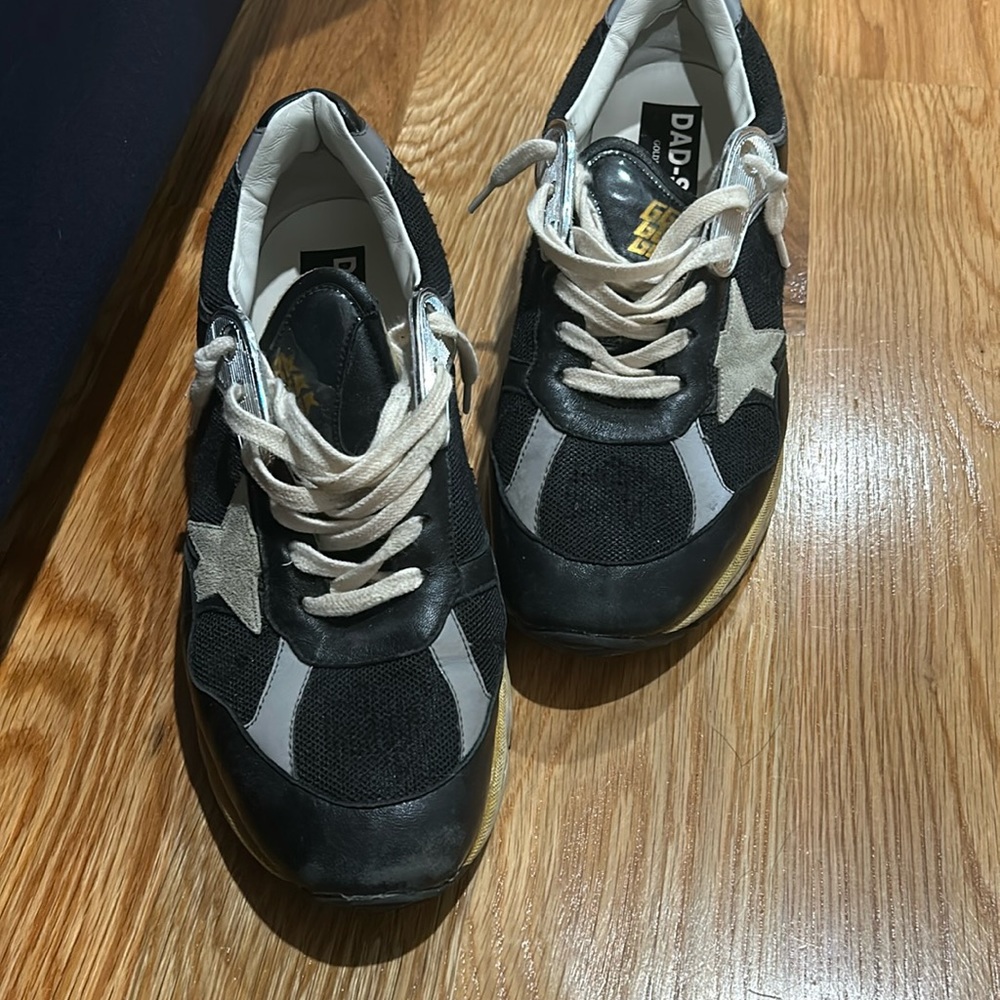 Men's Dad-Star in black mesh and nappa with ice-colored star 44